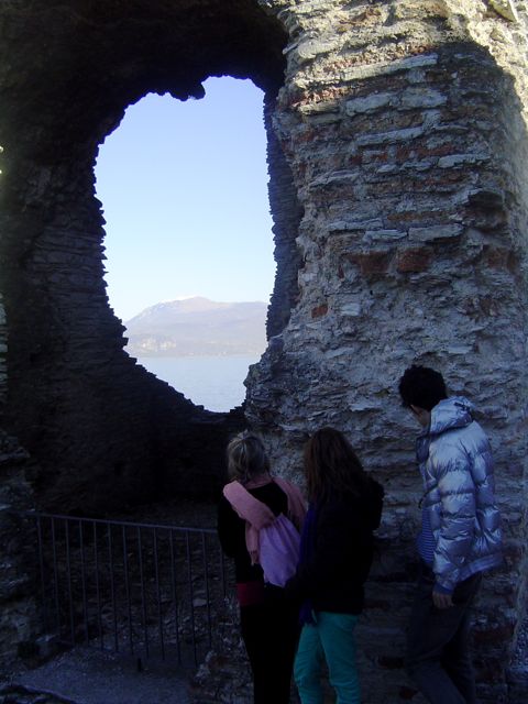 Looking accross the lake to the alps