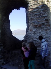 Looking accross the lake to the alps