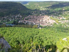 Looking down from the cliffs