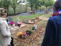 The 1st is La Toussaint or All Saints Day for honouring the dead. Chrysanthemums are typically left on graves. We remembered and left flowers for our Welsh pal John Evans who died a few months prior as well as neighbour and Pauline's fiirst local friend, Madam Julienne