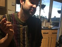 Oct 1 - Stephen, In Oxford, cooks the lads a nice mushroom risotto for tea