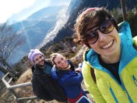 Meanwhile in Elena's home town of Tolmezzo in North Italy Nick, Elena, Stefano and his gal head out for a quieter walk