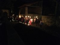 On returning home, the duo met a stream of folks in medieval mode walking through the street outside