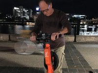 And on ground level in Southbank where Stephen is perplexed by the App to use this self powered beastie