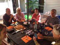 July 30 - Chris has prepared Moule (mussel) and frites. We wait eagerly