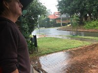 Walkus Interruptus. Stephen, Paulie & Lottie wait  out the rain