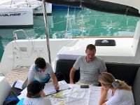 Whilst Paulie keeps an eye on their kids, Toni and Kirsten get a 3 hour briefing on their charter yacht "Tikkity Boo"