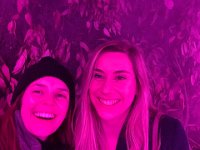 August 12 - Olivia and Diana go to a funky lightshow in the Adelaide Botanic Gardens