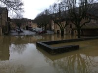 And it kept rising. The Bonnette river which flows into l'aveyron back up the canal near us.