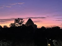 The sun rises and out they go for a jog around the Tan Track via the Shrine of Remembrance