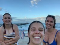 Olivia and friends swim before work as part of "Salty Sips"