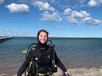 Meanwhile Olivia finishes her PADI diving course near Adelaide  - ready for a July dive with the Whale Sharks  Western Australia