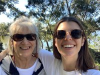 And with mother during a morning walk at UQ