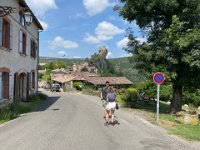 16th -return to our close-by village of Penne. An architect has funded work on the ruins