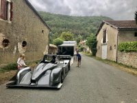 15th- Paulie heard engines roaring in the village. It was time for the Course de Côte de Saint Antonin Noble Val.  Some cars were made for speed.