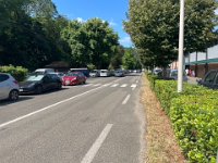 August is of course school vacation. The traffic (and car parking) is crazy. Here parked cars go back a kilometre outside of the village