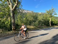 9th - The guys are back in Saint Antonin (c/ gracious host Michael and Storm). A cycle up the mountain is in order