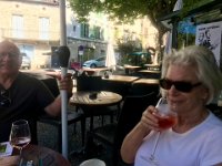 Rewarded with a tasting of the 3 rosés offered at one of the cafes.