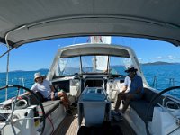 Jan & Jim Dunlop are also enjoy the salt air. In the Whitsundays.