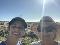 The gals head to Grange beach for a walk.