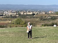 Nov 1 - en route to see Paulie's pal Ree (who she spent a year with at high school in Connecticut) the guys have a pit stop near Carcassonne. They last saw Ree & Neil at their home in Valencia (see October 2019 for the last meeting)