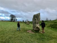 The trio arrive at Avebury in Wiltshire via Kintbury (where Paulie and Stephen dog sat in September) and lunch at Hungerford for a Neolithic henge visit.