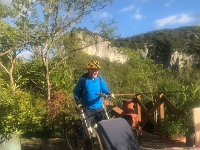 Stephen had driven Brit/Dane Chris home to check on her husband Jörgn who was unwell. He returned on the bike knowing that driving after the 5th hour of the lunch might be an issue.