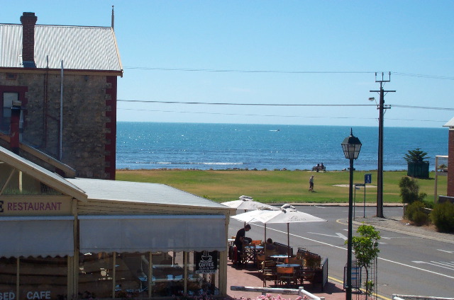 Looking out from the house