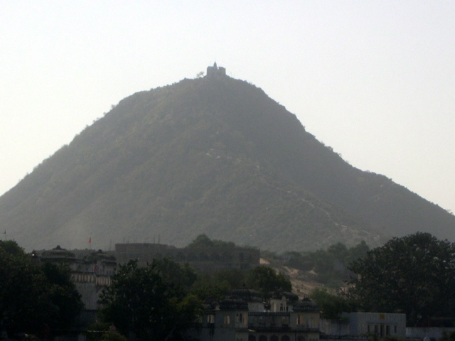 Looking out to the hill where the temple 