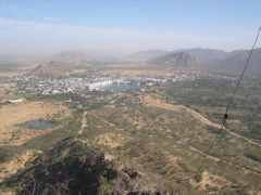 The view back to Pushkar