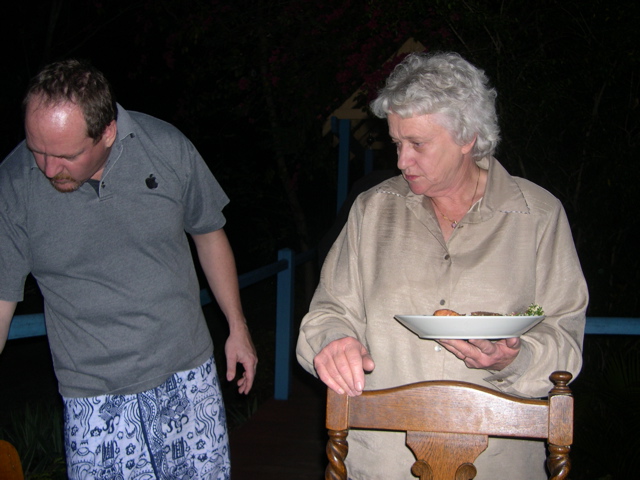 Chef Stephen serves Margaret