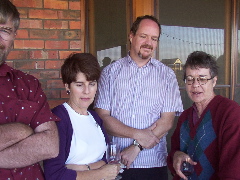 Birthday girl with Stephen and old UQ colleague Yoni Ryan