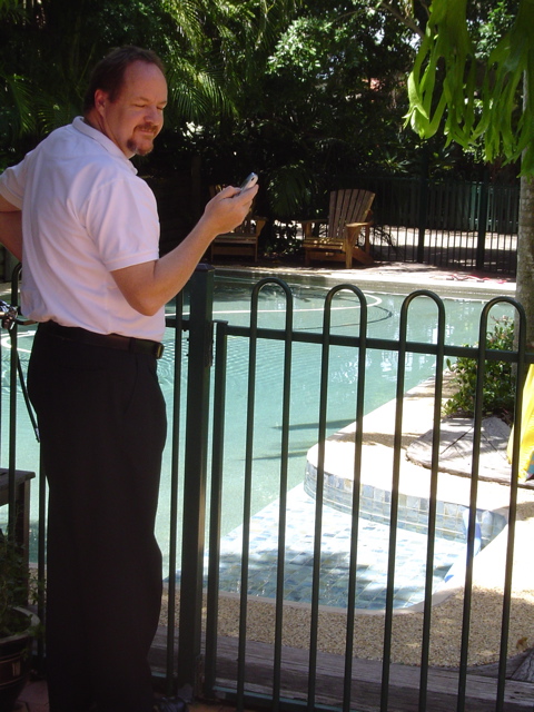 At the pool