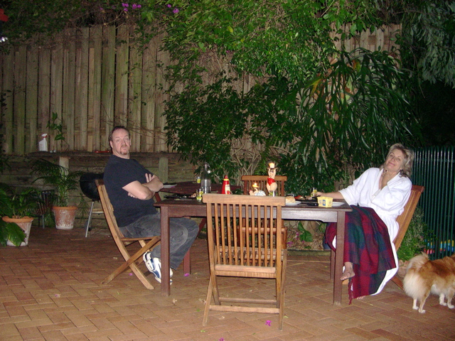 Outdoor dinner as winter approaches