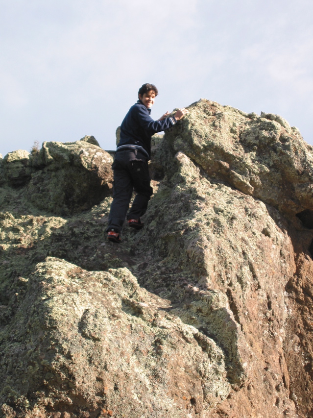 Jim stops us in the mmountains for a climb